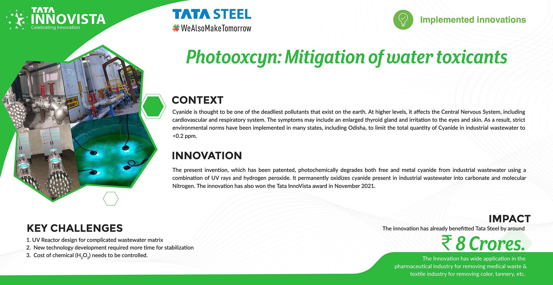 Photooxcyn: Mitigation of water toxicants